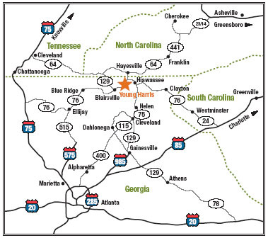Young Harris Georgia Map 2011 Conference – Young Harris, Ga – Sepa Website